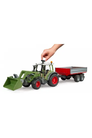 Traktor Fendt Vario 211 z �adowaczem i przyczep� Bruder