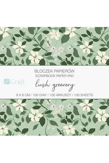 dpCraft Bloczek papier�w lush green 8 x 8 cm 100 ark.
