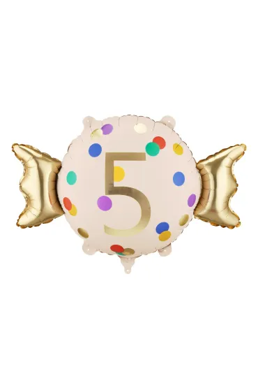 PartyDeco Balon foliowy Cukierek   5  , 61x37 cm, mix  1 op. / 1 szt.
