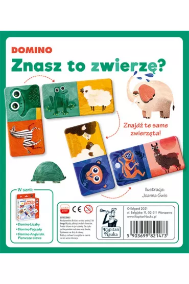 Kapitan Nauka. Domino. Znasz to zwierz? Edgard - Joanna  Gwis