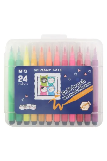 M&G Pisak artystyczny p�dzelkowy So Many Cats 24 kolory