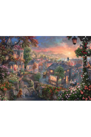 Puzzle 1000 el. Zakochany kundel Schmidt - Thomas  Kinkade