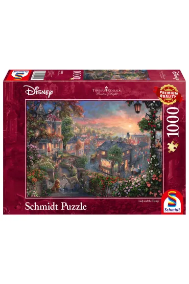 Puzzle 1000 el. Zakochany kundel Schmidt - Thomas  Kinkade
