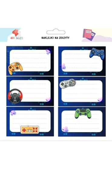All4Kids Naklejki na szafk� i zeszyt Pad Gra