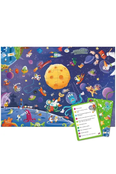 Puzzle 100 Look&Find Szalony kosmos Dodo