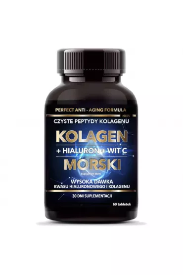 Intenson Kolagen morski + witamina C + hialuron - suplement diety 60 tab.