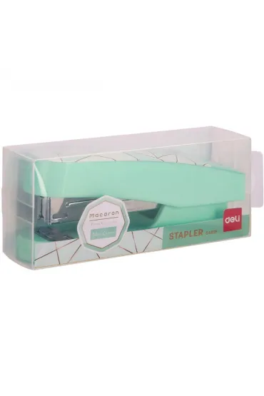 Deli Zszywacz do 25 kartek 24/6 & 26/6 Seria Macaron zielony