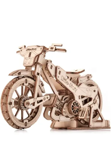 Puzzle drewniane 3D - Motocykl �u�lowy Little-Story