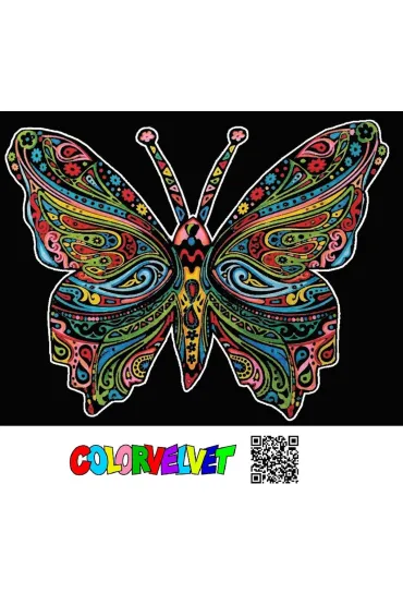 Kolorowanka Welwetowa 47x35 cm Motyl