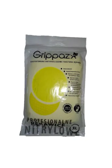 R�kawiczki nitrylowe niebieskie / ��te rozmiar XL 10 szt.