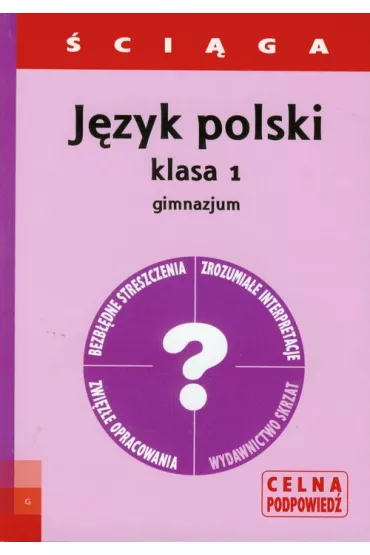 J�zyk polski klasa I gimnazjum - �ci�ga - Anna Sygu�a, Anna A Sygu