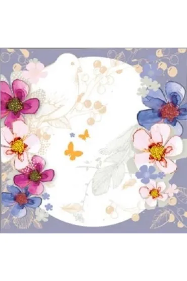 Clear Creations Karnet Swarovski kwadrat CL2903_BL Kwiaty