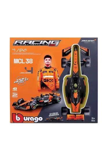 F1 Model Kit Mclaren Team MCL38 #4 Lando Norris Bburago