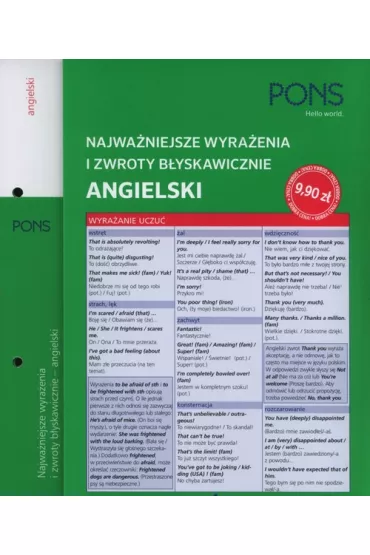 J�zyk angielski. Najwa�niejsze wyra�enia i zwroty b�yskawiczne