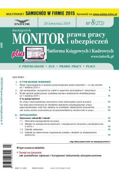 ePrasa Monitor Prawa Pracy i Ubezpiecze 8/2015