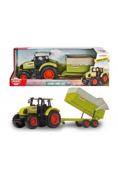 Traktor Claas Ares z przyczep Dickie Toys