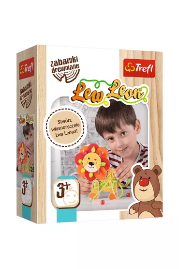 Zabawka drewniana. Lew Leon Trefl