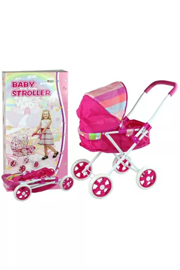 W�zek spacer�wka dla lalek r�owy LeanToys