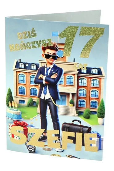 Nero KARNET URODZINY 17 B6 Z KOP NER A-031 FOL