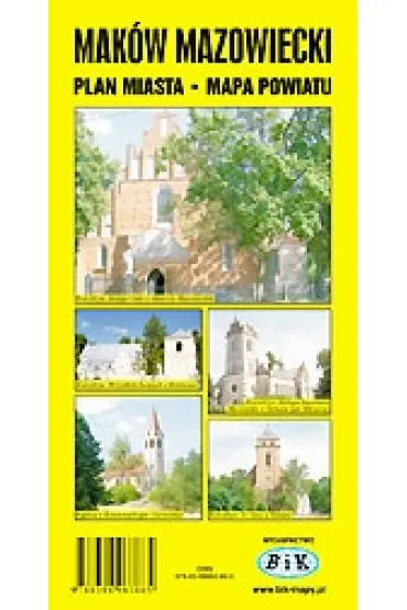 Plan miasta z map� powiatu Mak�w Mazowiecki 1:140 000