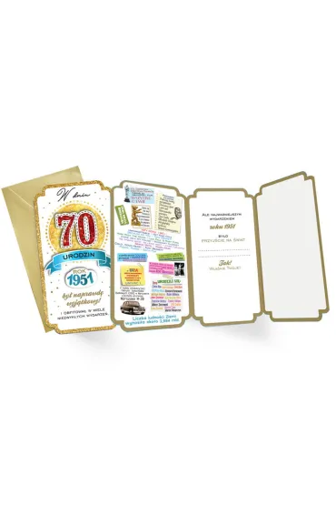 Kukartka Karnet PM-175 Urodziny 70 2021