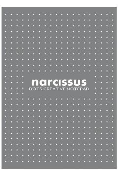 Narcissus Blok A4 szary kropki 80 kartek 1 szt.