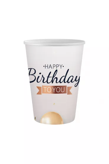 Godan Kubeczki papierowe Happy Birthday 250ml 6 szt.