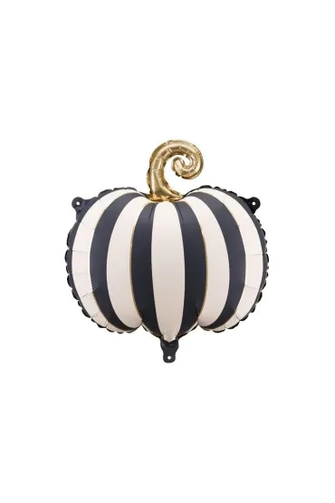 PartyDeco Balon foliowy Dynia w paski 39x38cm