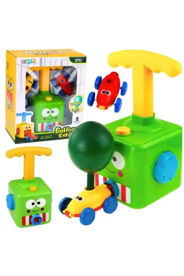 Zabawka edukacyjna wyrzutnia balon�w autek �aba LeanToys
