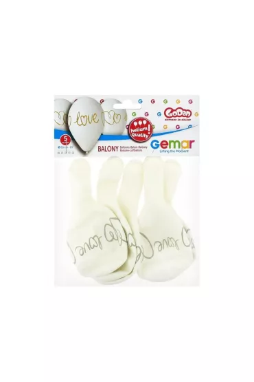 Godan Balony premium hel Love bia�e 33cm