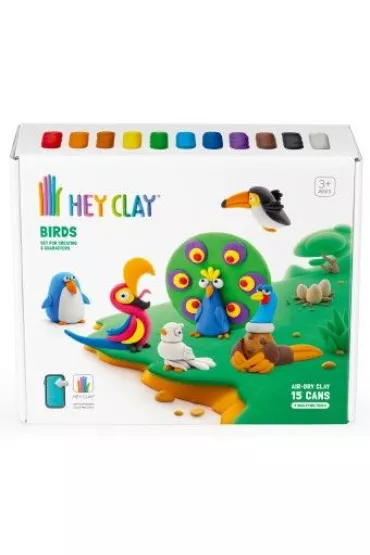 Masa plastyczna Hey Clay Egzotyczne Ptaki HCL15013 Tm Toys
