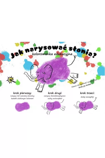 Kolorowanka edukacyjna Jak narysowa� S�onia?