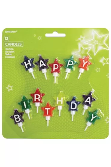 Amscan Zestaw �wieczek "happy birthday" kolorowe