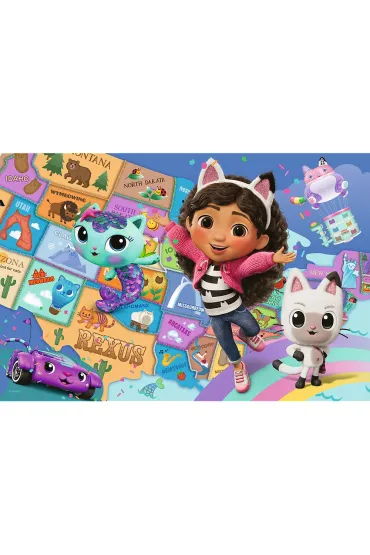 Puzzle 100 el. Przyja�� w kocim domku Trefl