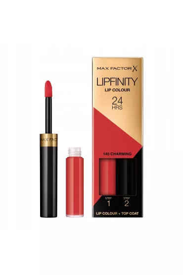 Max Factor Lipfinity Lip Colour dwufazowa pomadka w p�ynie o d�ugotrwa�ym efekcie 140 Charming 4 g