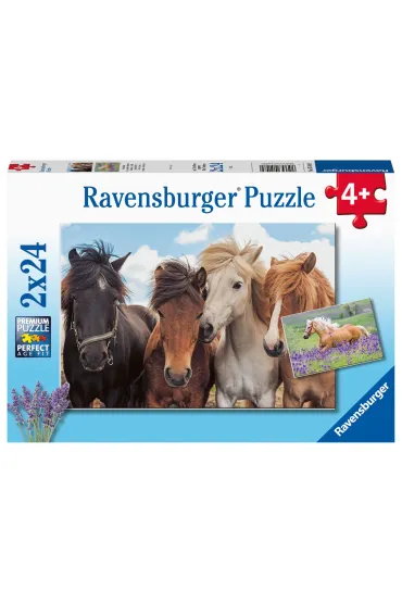 Puzzle 2x24 el. Konie Ravensburger
