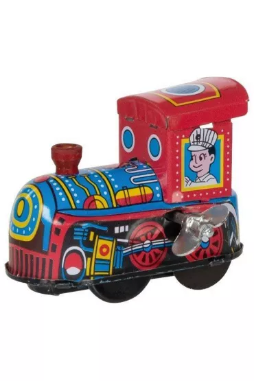 Metalowa lokomotywa do nakr�cania w tylu retro Goki