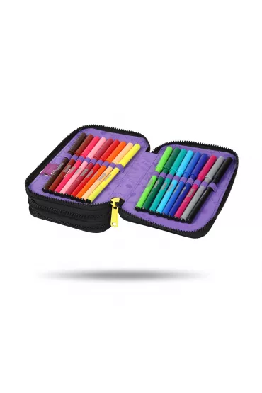 CoolPack Pi�rnik potr�jny z wyposa�eniem Jumper 3 Stitch Black