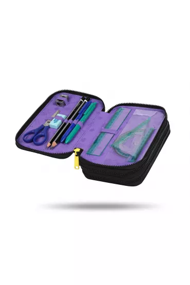 CoolPack Pi�rnik potr�jny z wyposa�eniem Jumper 3 Stitch Black
