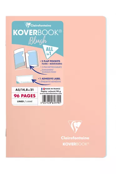 Clairefontaine Zeszyt A5 coral linia 48 kartek