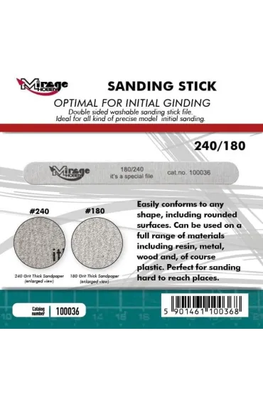 Pilnik �cierny Sanding Stick Double Grid 180/240