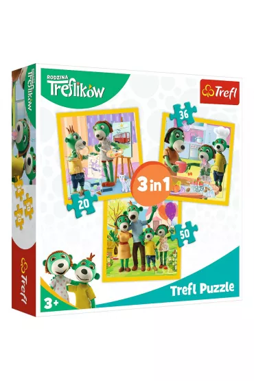 Puzzle 3w1 Razem jest weso�o. Rodzina Treflik�w