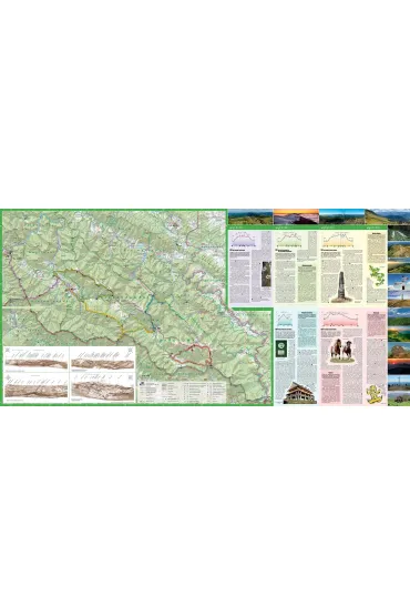 Bieszczady. Laminowana mapa i przewodnik 2w1