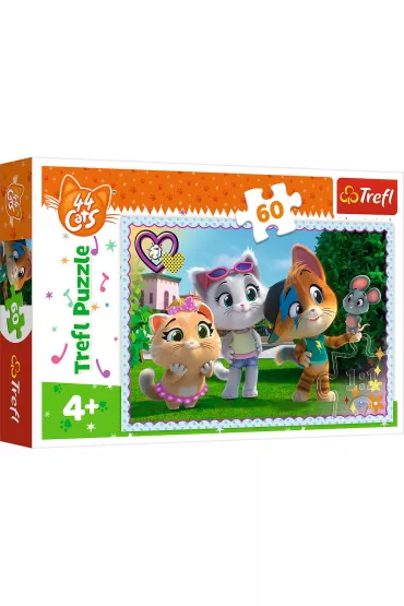 Puzzle 60 el. Zabawy w gronie przyjaci� Trefl