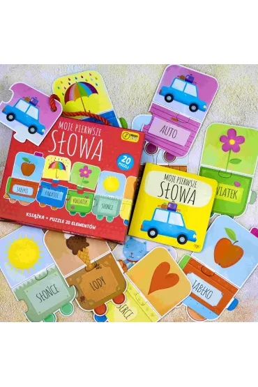 Puzzle 20 el. Moje pierwsze s�owa + ksi��ka Wilga Play