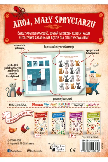 Kapitan Nauka. Kapitalne zagadki dla ma�ych Spryciarzy 4+ - Anna  Kleszczewska