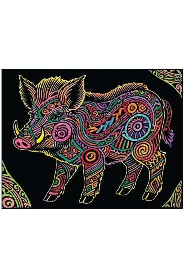 Kolorowanka welwetowa 47x35cm Dzik