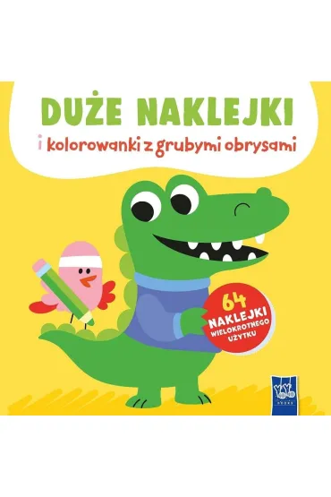 Du�e naklejki i kolorowanki z grubymi obrysami. Krokodyl