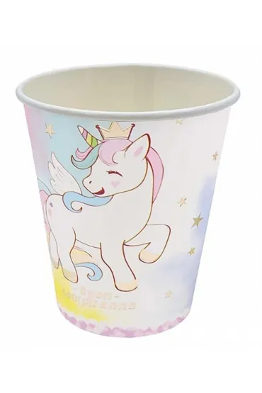 Kubek papierowy Unicorn 6 szt PARTY GO