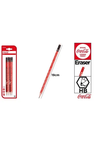 Mp Main Paper O��wek HB z gumk� Coca-Cola 4 szt.